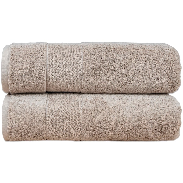 Arkwright Home Aston & Arden Turkish Solid Bath Towel 30x60 Hummus (2pk) BT-TS-3060-18-HMS - main
